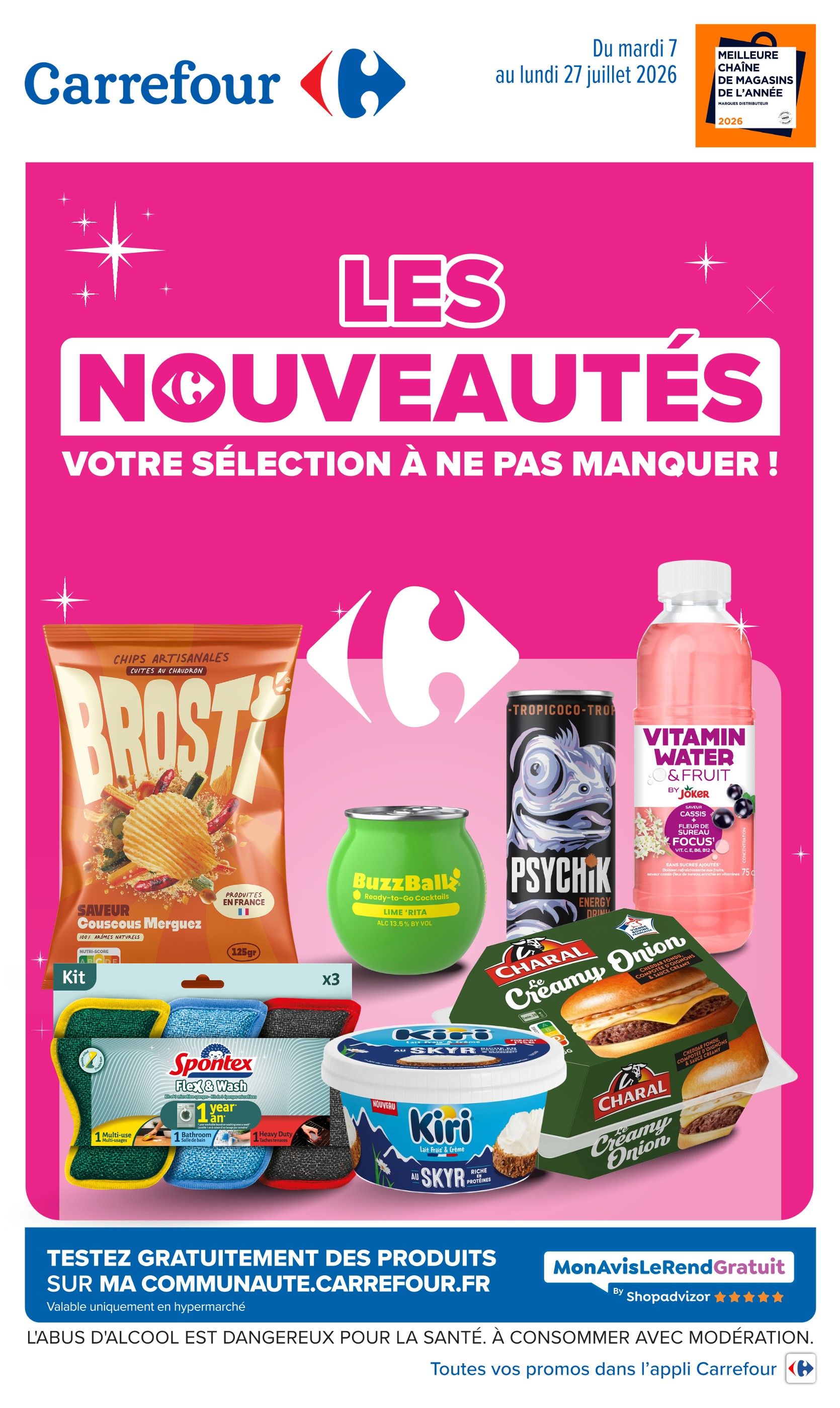 Prospectus Carrefour à Ygrande: "LES NOUVEAUTÉS", 13} pages, 07/07/2026 - 27/07/2026